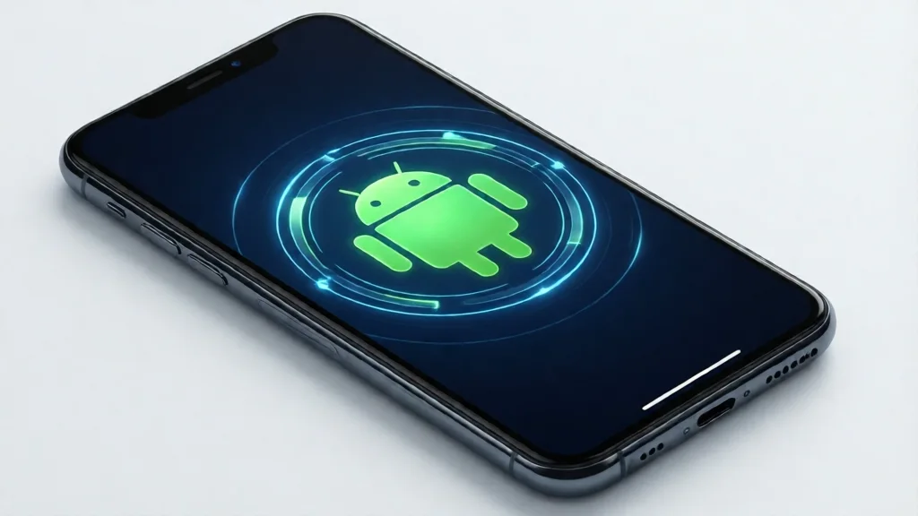 Smartphone com atualização de sistema Android