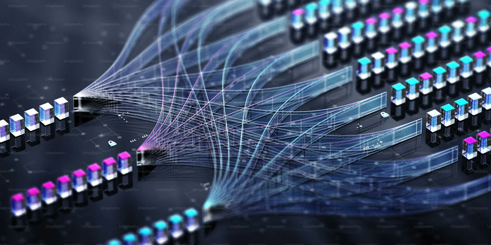 Renderização 3D de conceitos de rede neural em alta resolução (3000px nativo) — Getty Images, via Unsplash