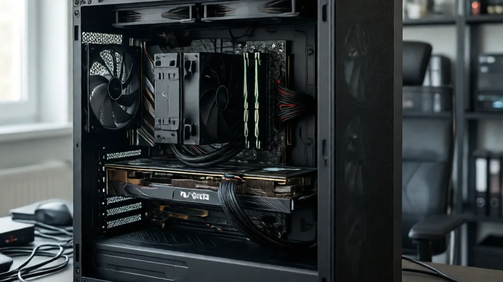 Workstation com placa de vídeo profissional de dois slots
