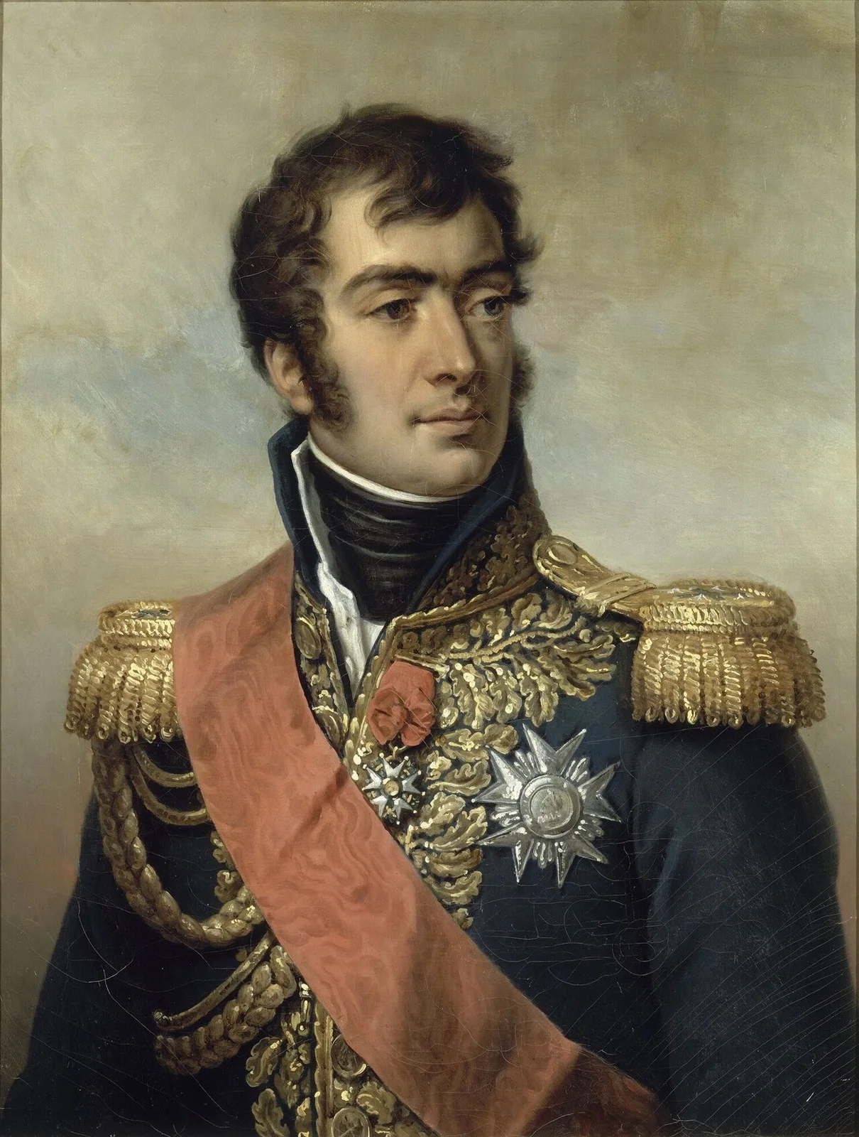 Retrato do Marechal Auguste de Marmont, pintura a óleo de Jean-Baptiste Paulin Guérin, século XIX