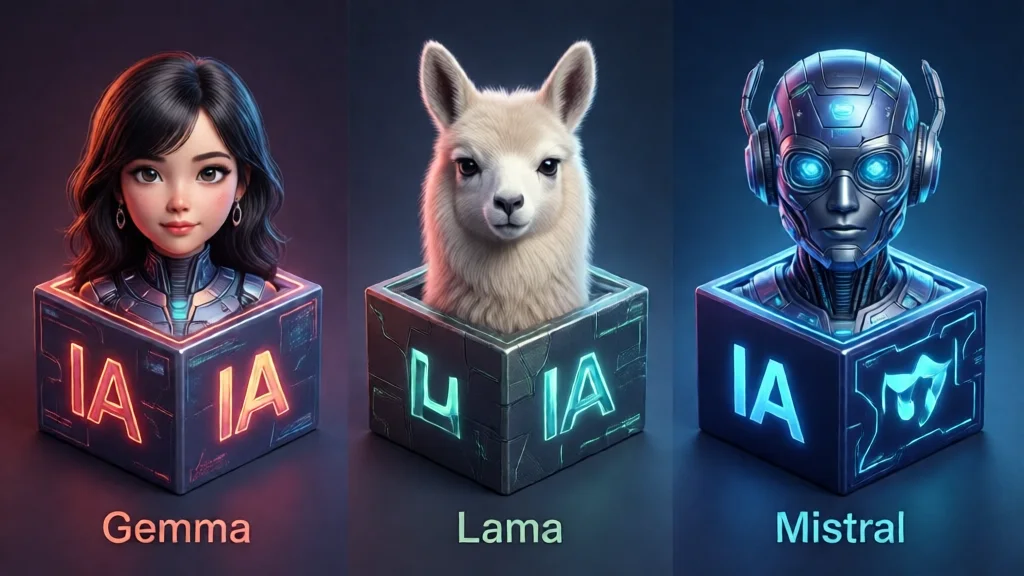 Três modelos de IA open-source em comparação
