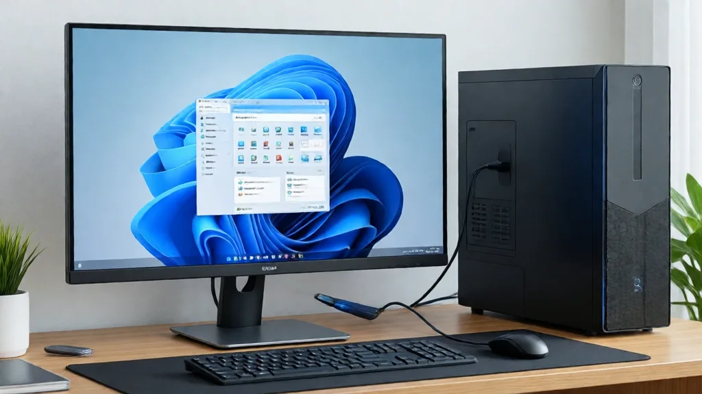 PC com tela de instalação do Windows 11