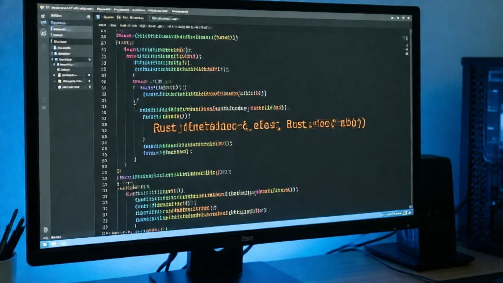Código Rust em editor de texto